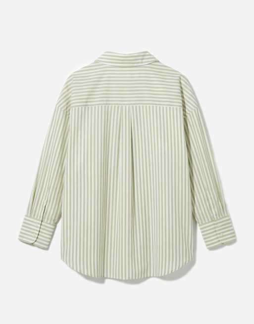 JDY loose fit shirt in green stripe, 6 of 11