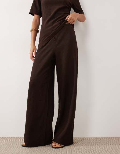JDY - Losse broek in chocoladebruin, deel van co-ord set, 2 van 5