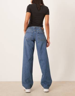 Jdy Low Waist Straight Leg Jeans In Blue