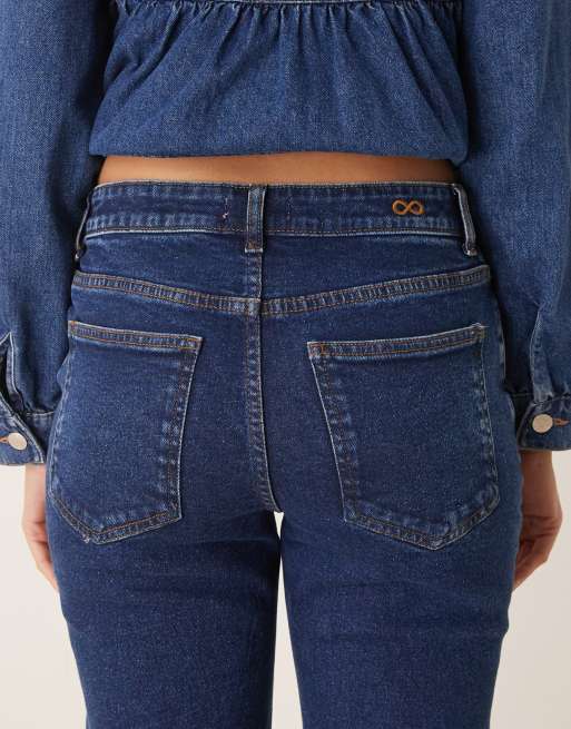 JDY – Lullu – Jeans in Dunkelblau mit geradem Schnitt und hohem Bund, 4 von 5