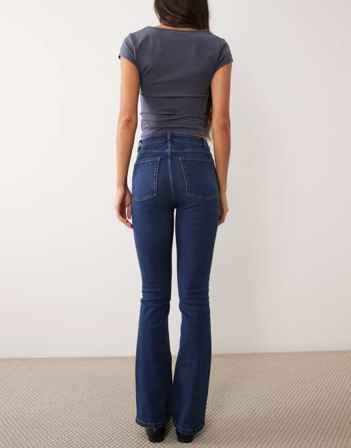 JDY Macy high rise flared jeans in donkerblauw denim, 5 van 5