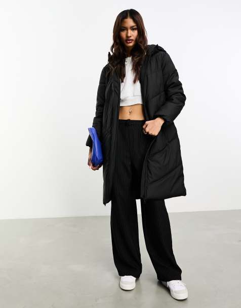 JDY - Manteau matelassé long - Noir - view 1