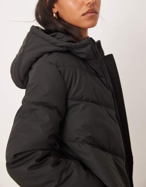 JDY - Manteau matelassé long - Noir, 3 de 4