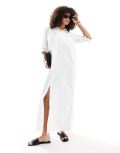 JDY maxi shirt dress in white