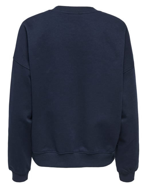 JDY Mesa Sweatshirt mit Rundhalsausschnitt, Langarm und Stickerei in Blau, 7 von 7