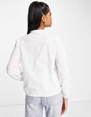 Mia - Blusa bianca ricamata-Bianco - JDY Camicia donna  - immagine2