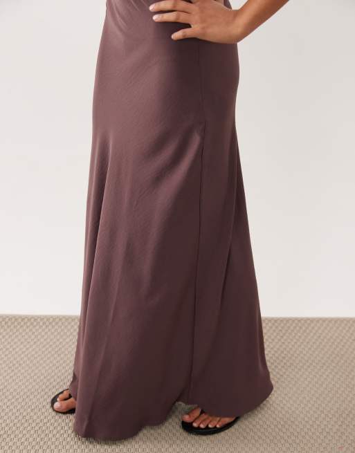 JDY mid waist maxi skirt in plum, 5 of 5