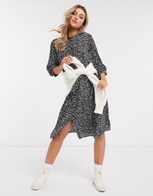 jdy geo print midi dress