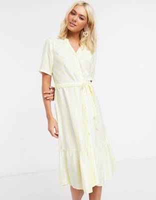 midi dress with ruffle hem