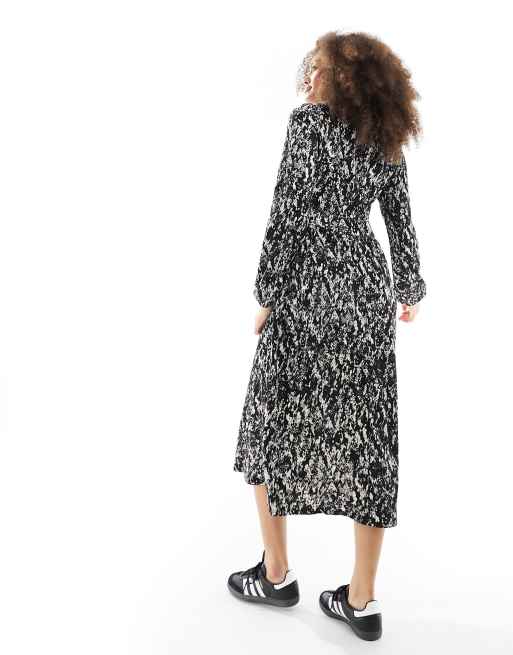 JDY - Midi-jurk met lange mouwen in slangenprint, 4 van 4