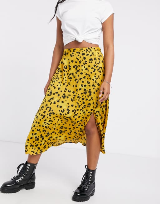 JDY midi skirt in animal print ASOS