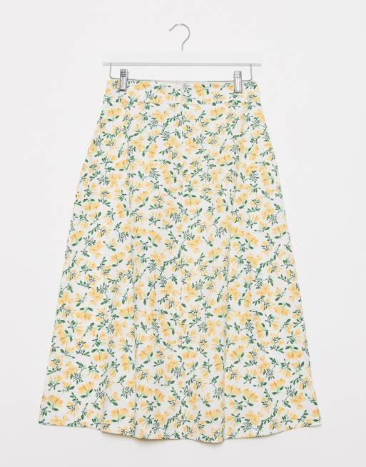 Jdy floral shop midi skirt