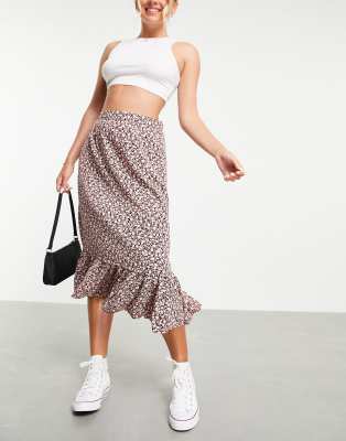 JDY midi skirt in floral print ASOS