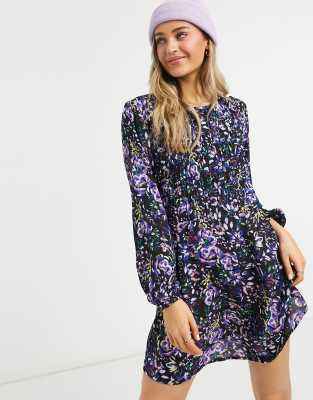 jdy ditsy printed smock dress