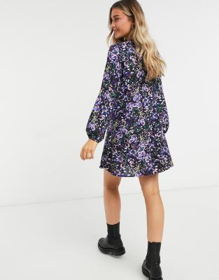 jdy ditsy printed smock dress