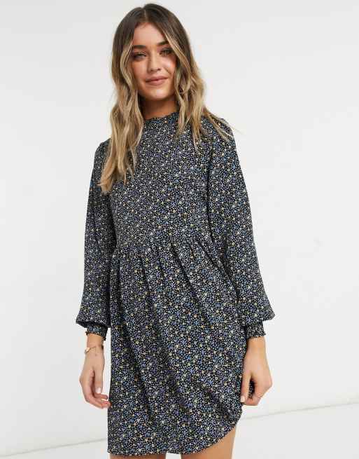 JDY mini smock dress in floral print | ASOS