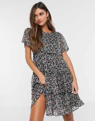 jdy ditsy printed smock dress