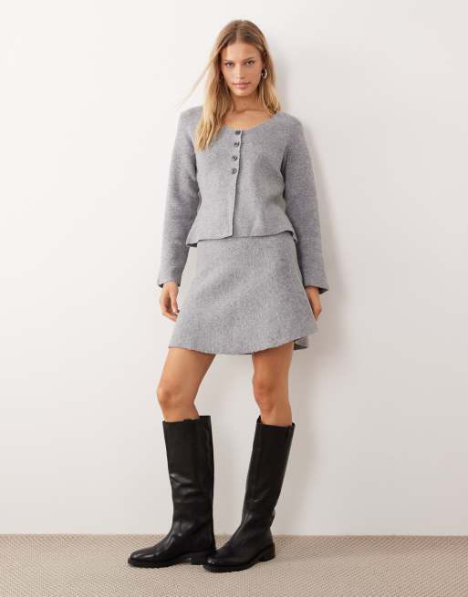 JDY – Mini-Strickkleid in Grau, Kombiteil, 3 von 5