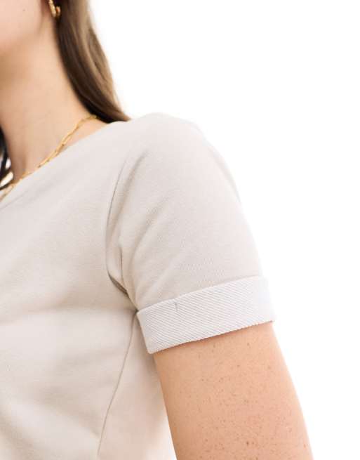 JDY - Mini T-shirtjurk in stone, 3 van 4