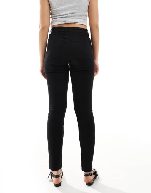 JDY Moon high waist skinny jeans in black , 3 of 5