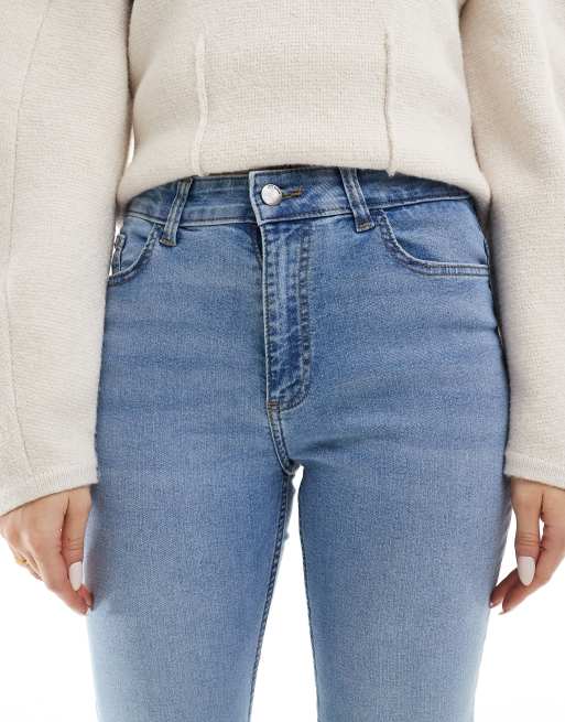 JDY - Moon - Skinny jeans met hoge taille in middenblauw, 4 van 5