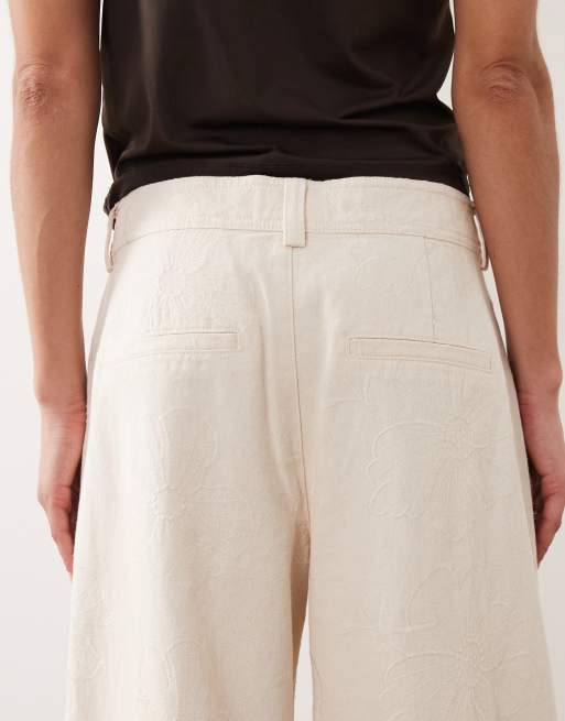 JDY – Naturvita jeans med barrelben och broderade detaljer, 5 av 5