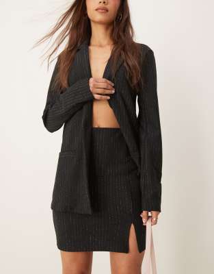 Jdy Notch Front Mini Skirt In Black
