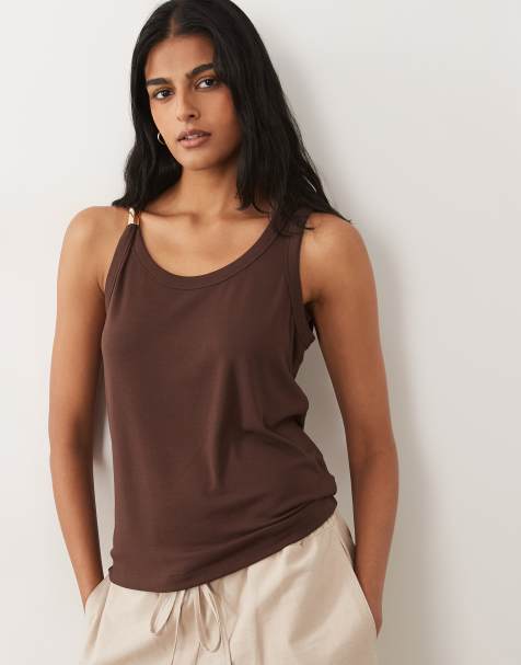 JDY – Oberteil in Schokobraun mit Schnallendetail - view 1