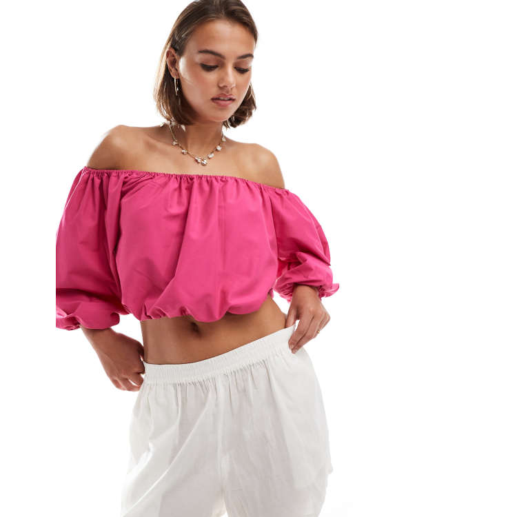 トップス Balloon Shoulder Top Joseph Ribkoff Off-Shoulder Balloon Sleeve Pullover Style