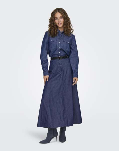 JDY - Overhemd in medium blauw denim - view 1