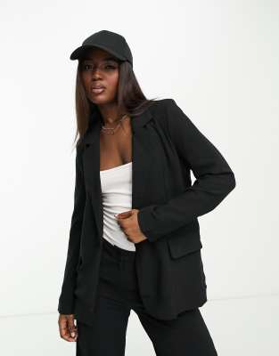 JDY oversized blazer in black (part of a set)