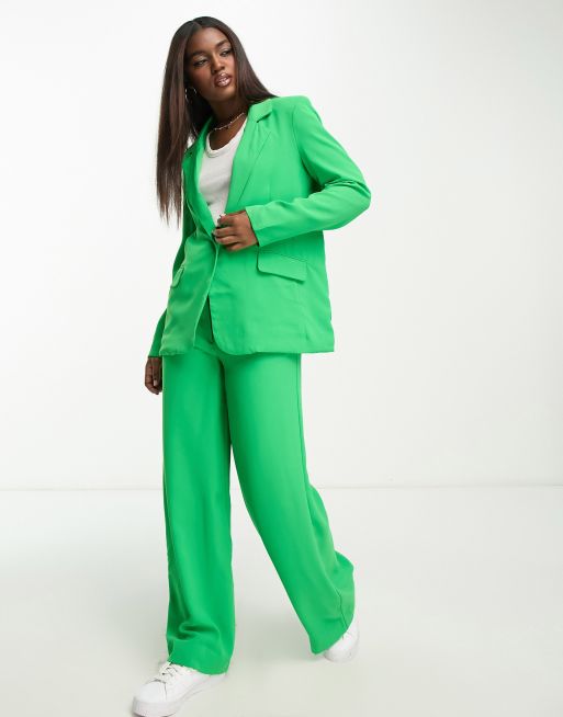 Bright green blazer womens best sale