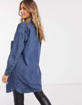 oversized denim shacket