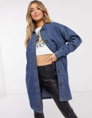 oversized denim shacket