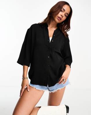 oversized shirt in black