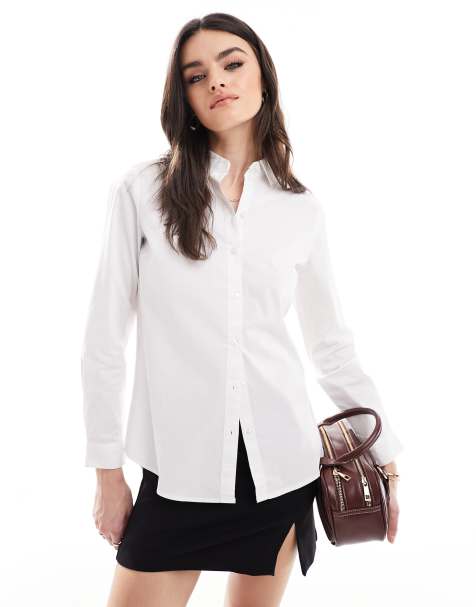 Womens white hot sale dressy shirt