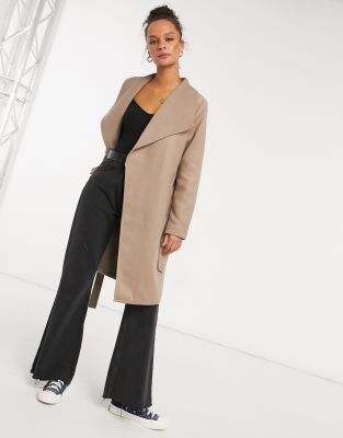 khaki wrap coat
