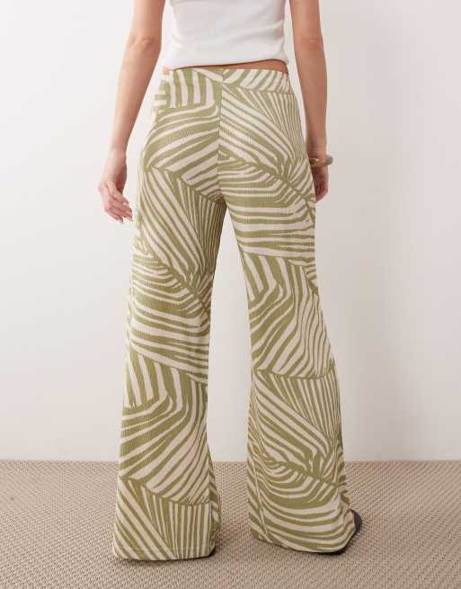 JDY - Pantalon à enfiler avec imprimé abstrait - Vert, 2 de 5