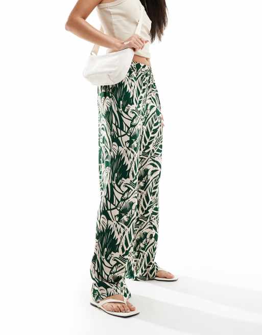 JDY - Pantalon ample à enfiler à imprimé tropical, 4 de 5