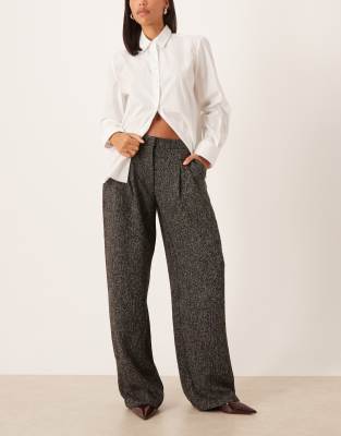 Pantalon ample en bouclé - Noir XS L32