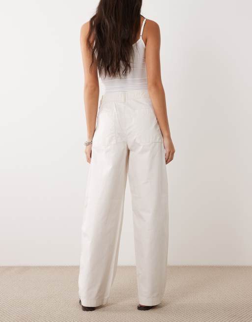 JDY - Pantalon bouffant à taille haute - Blanc, 5 de 5