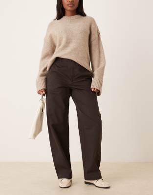 Pantalon coupe ample - Marron-Brown XS L32