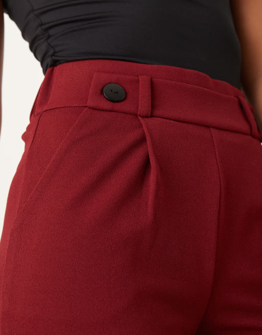 JDY - Pantalon dad ample avec détail boutonné - Bordeaux, 3 de 5