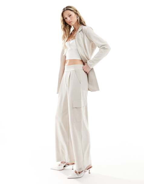 JDY - Pantalon d'ensemble ample à poches - Taupe - view 1