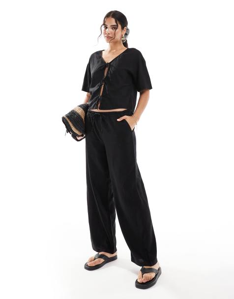 JDY - Pantalon droit d'ensemble - Noir - view 1