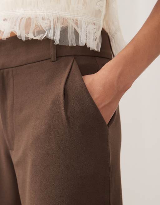 JDY - Pantaloncini sartoriali marroni, 4 di 5