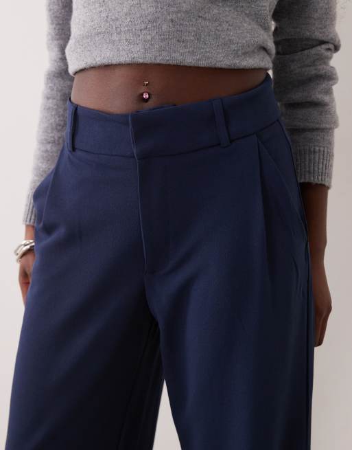 JDY - pantalones de traje de pernera ancha en azul marino oscuro, 5 de 5