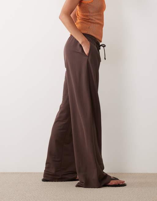 JDY - Pantaloni a fondo ampio marrone cioccolato, 2 di 5