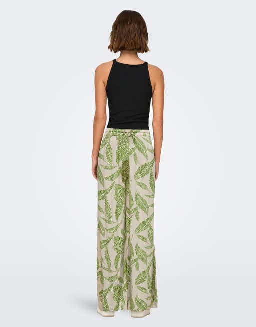 JDY pantaloni a gamba larga color tapioca, 2 di 5