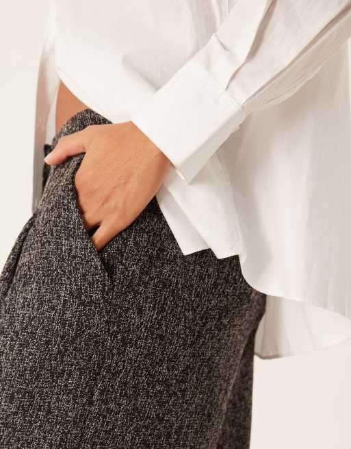 JDY - Pantaloni in bouclé a fondo ampio neri, 2 di 5